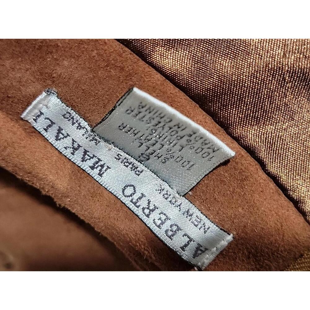 Alberto Makali (Size 6) Embroidered Suede Asymmetrical Boho Lace Layer Skirt #4 - Picture 11 of 12